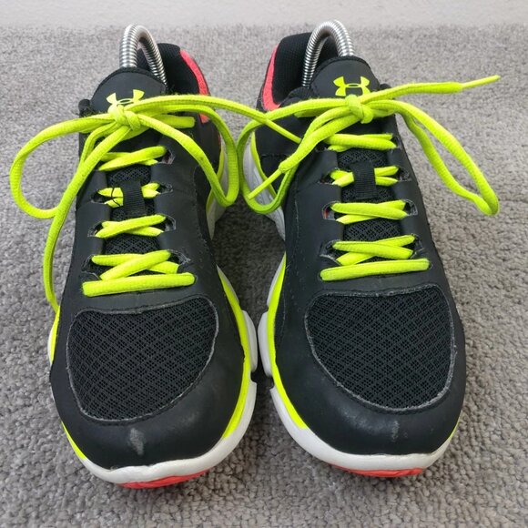 Under Armour Micro G Assert Womens Size 8 Running Shoes Black Yellow Pink Low - Picture 6 of 11